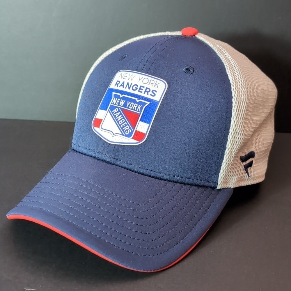 Pro Fanatics ,NHL,New York Rangers Men's Blue/White Mesh, Snapback Trucker Hat.
